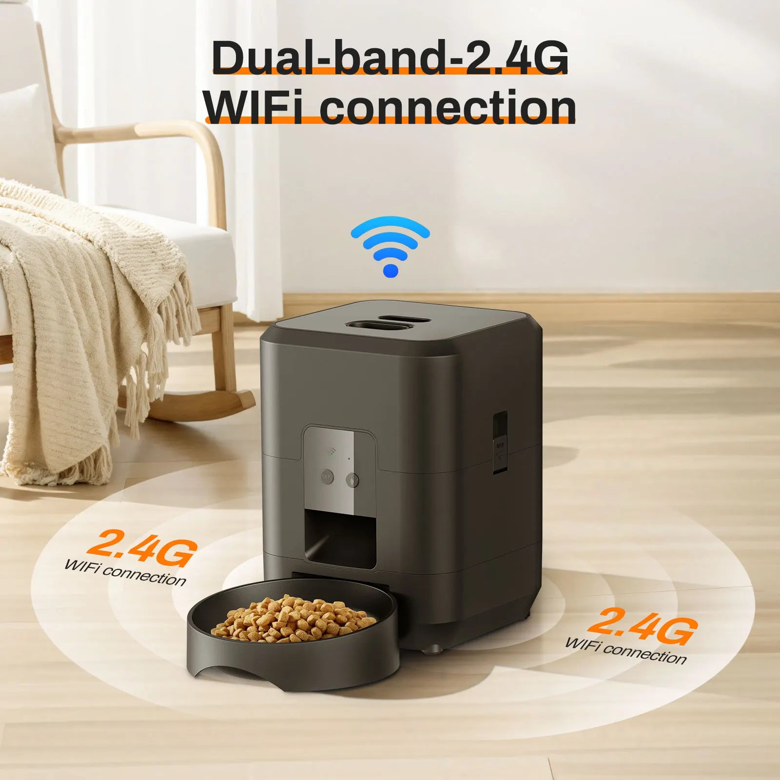 Smart Pet Feeder – Automatic Cat & Dog Food Dispenser