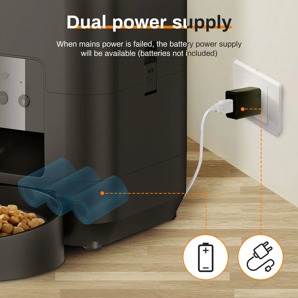 Smart Pet Feeder – Automatic Cat & Dog Food Dispenser